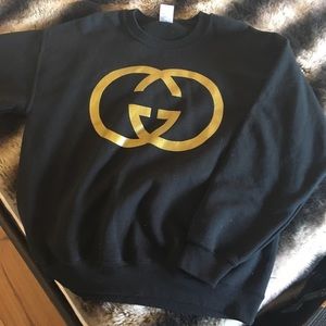 Gucci print black sweatshirt